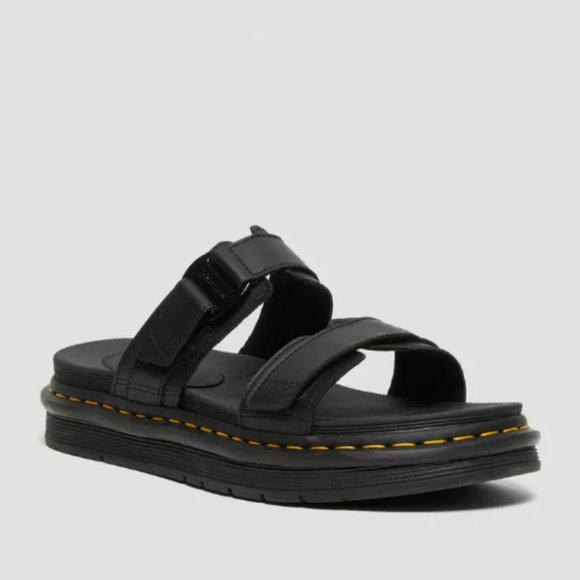 NWOT Dr. Martens Chilton Leather Men's Slide Sandal in Black Size 8M #131 - Picture 6 of 16
